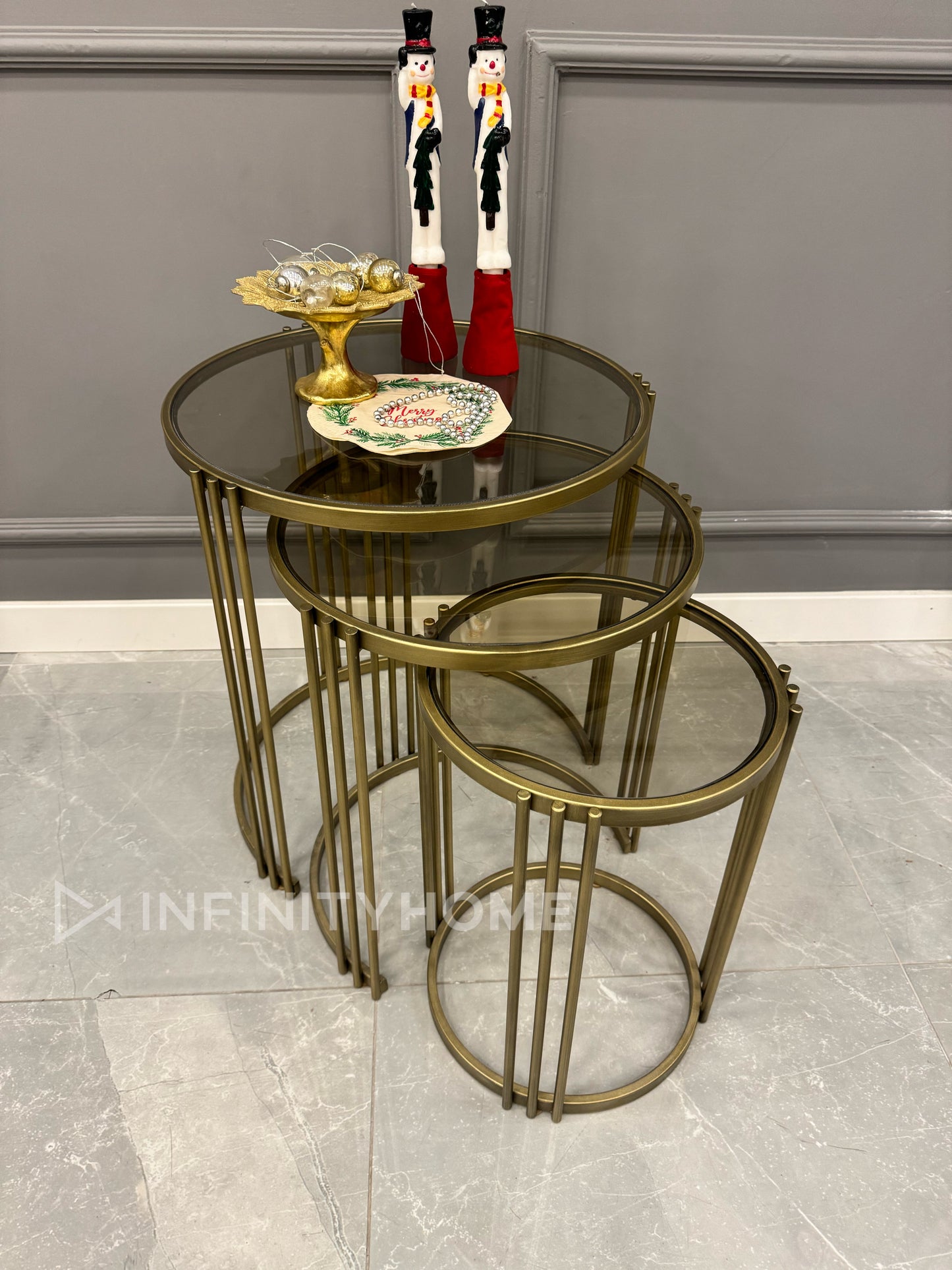 İnce Çubuklu 3lü Eskitme Gold Zigon Seti