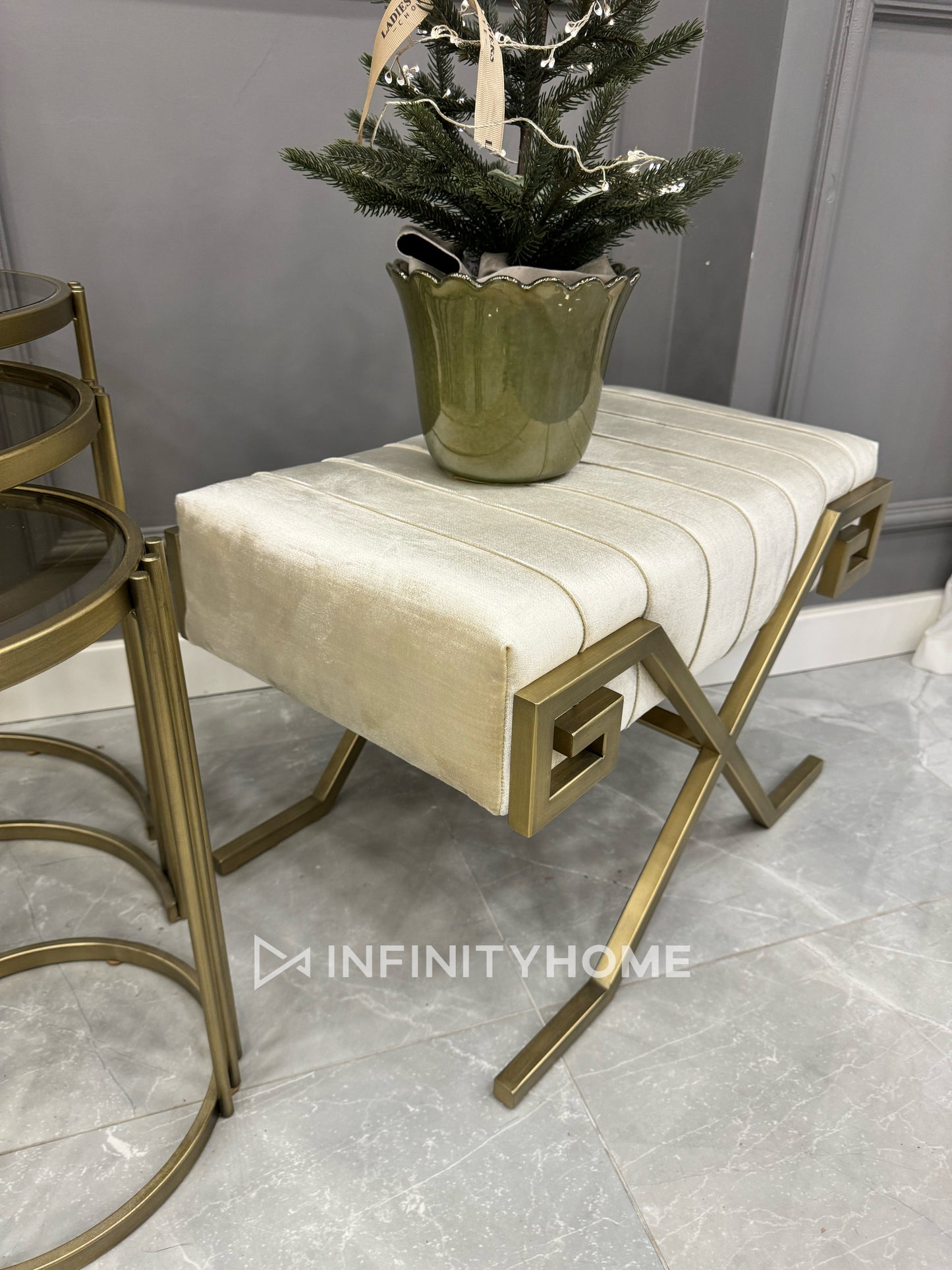 Yunan Puf - Eskitme Gold