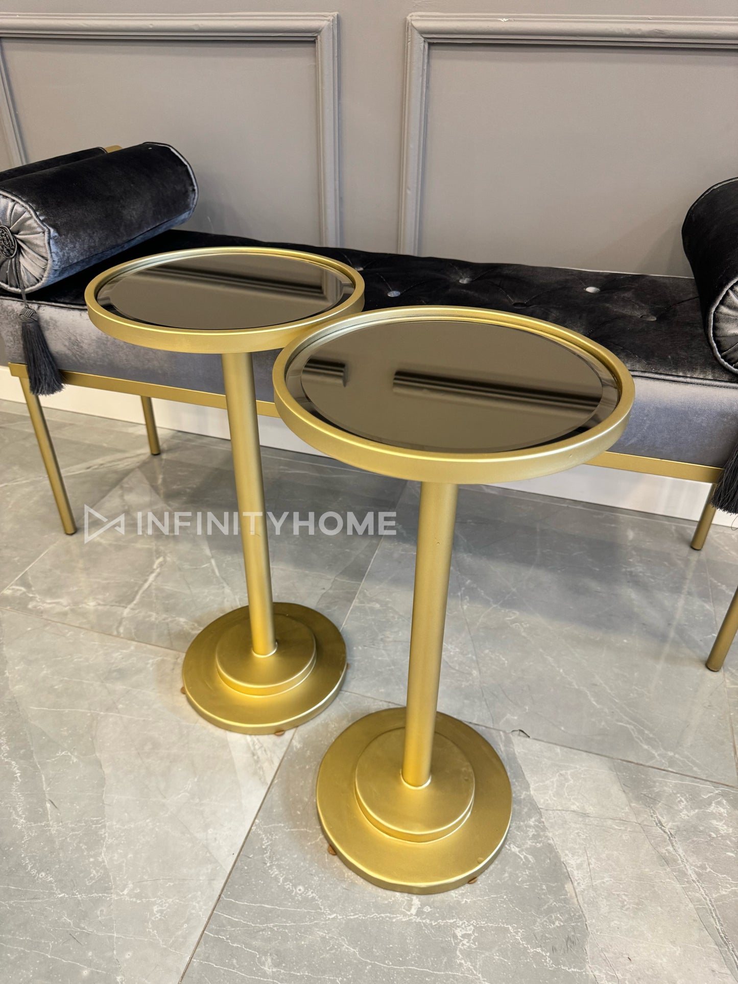 Infinity Kahve Sehpası - Mat Gold