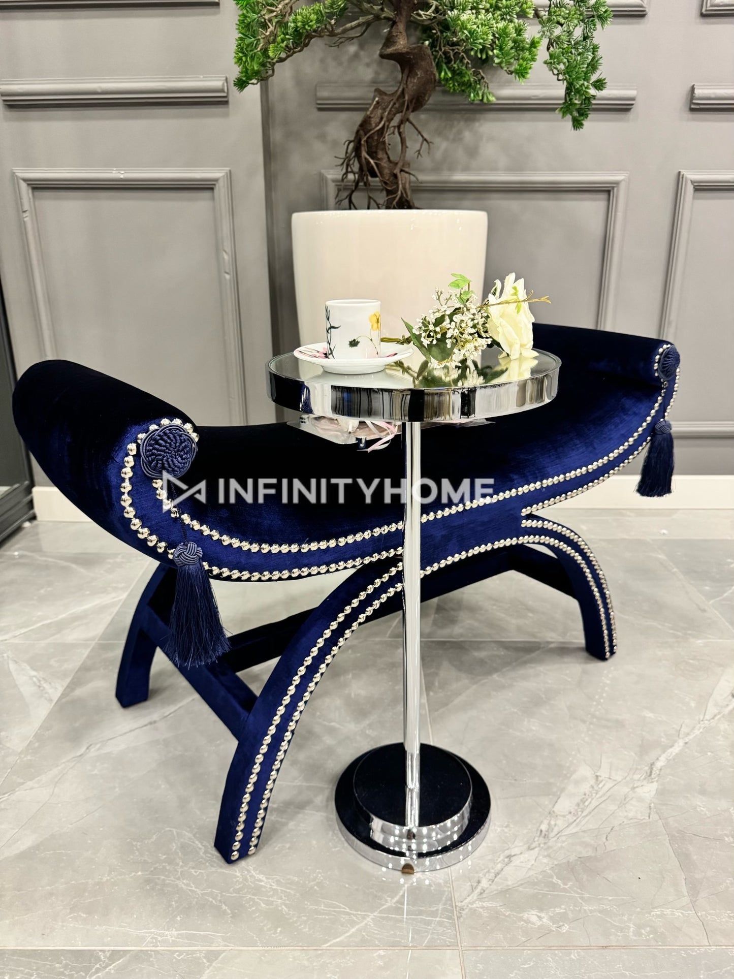 Infinity Kahve Sehpası - Krom