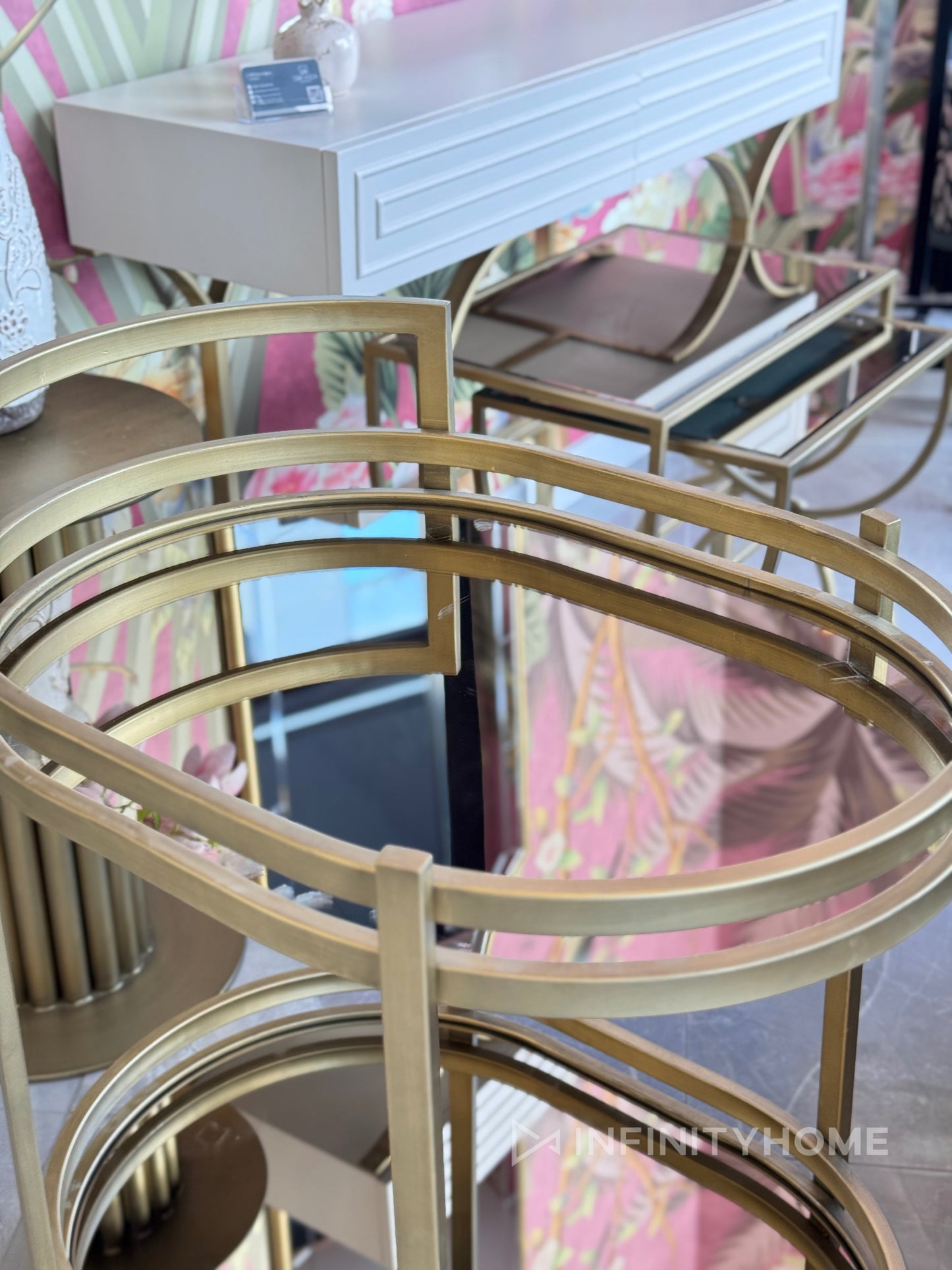 Eskitme Gold Servis Arabası