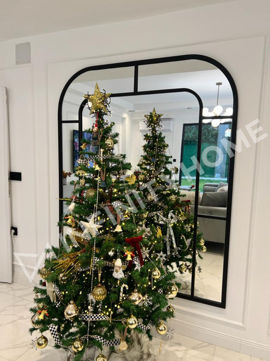 Reina Dev Duvar Ayna - Siyah