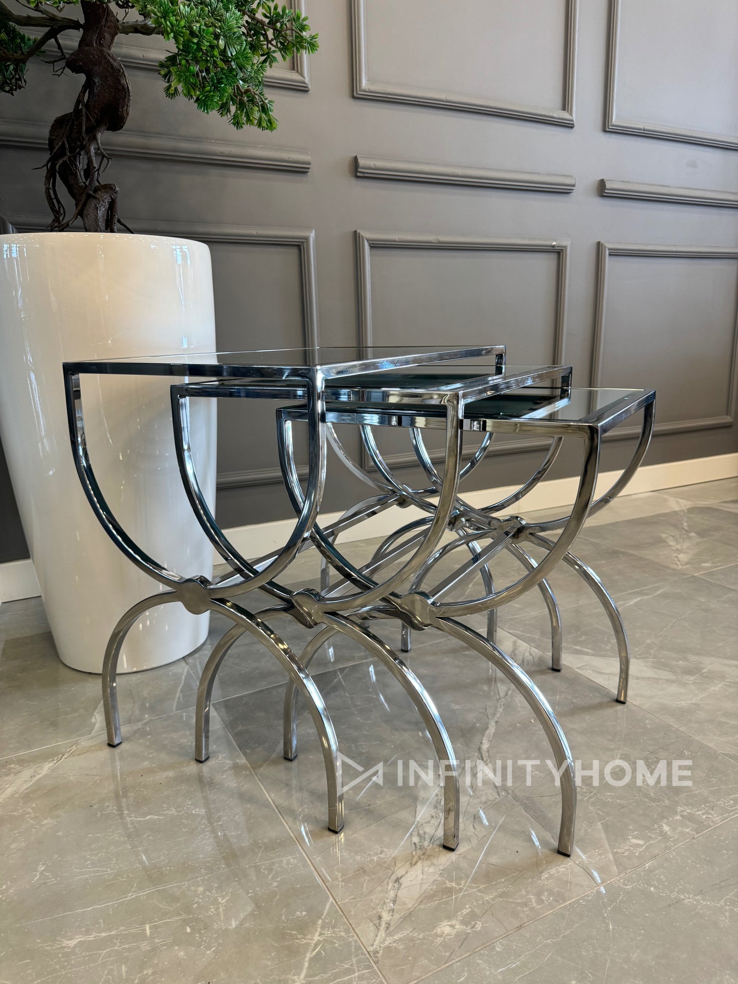 U Model 3 lü Paslanmaz Çelik Zigon Seti