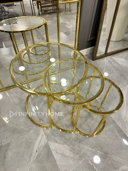 Düz Model 3lü Gold Zigon Seti
