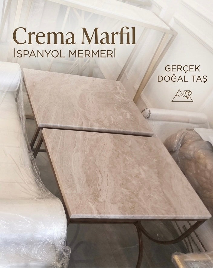 CREMA MARFIL Yan Sehpa - Bronz