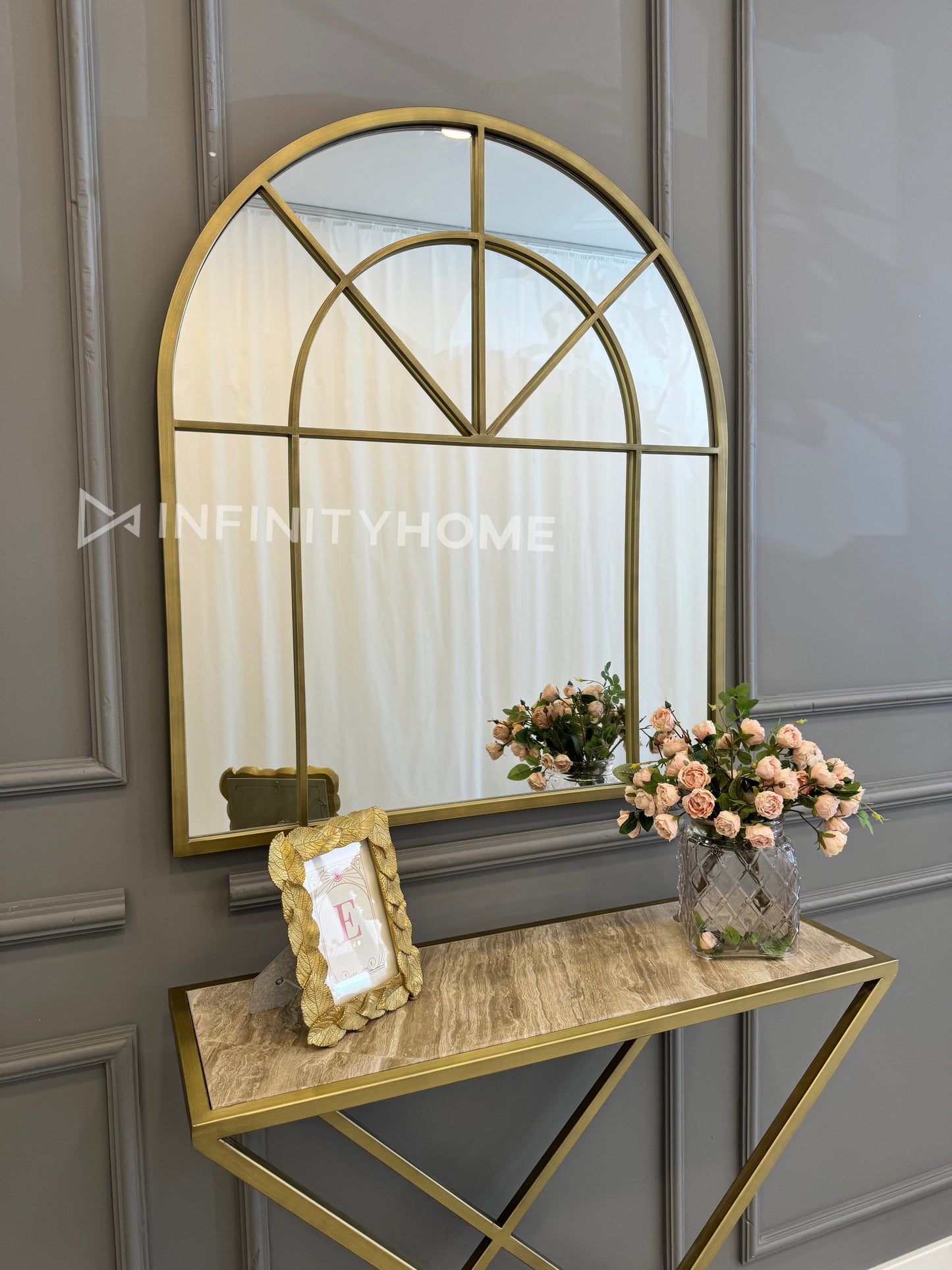 Mat Gold Kafes Ayna - 80X180 cm