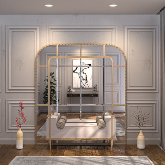 Reina Dev Duvar Ayna - Siyah