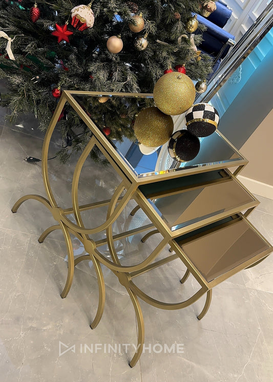U Model 3lü Eskitme Gold Zigon Seti