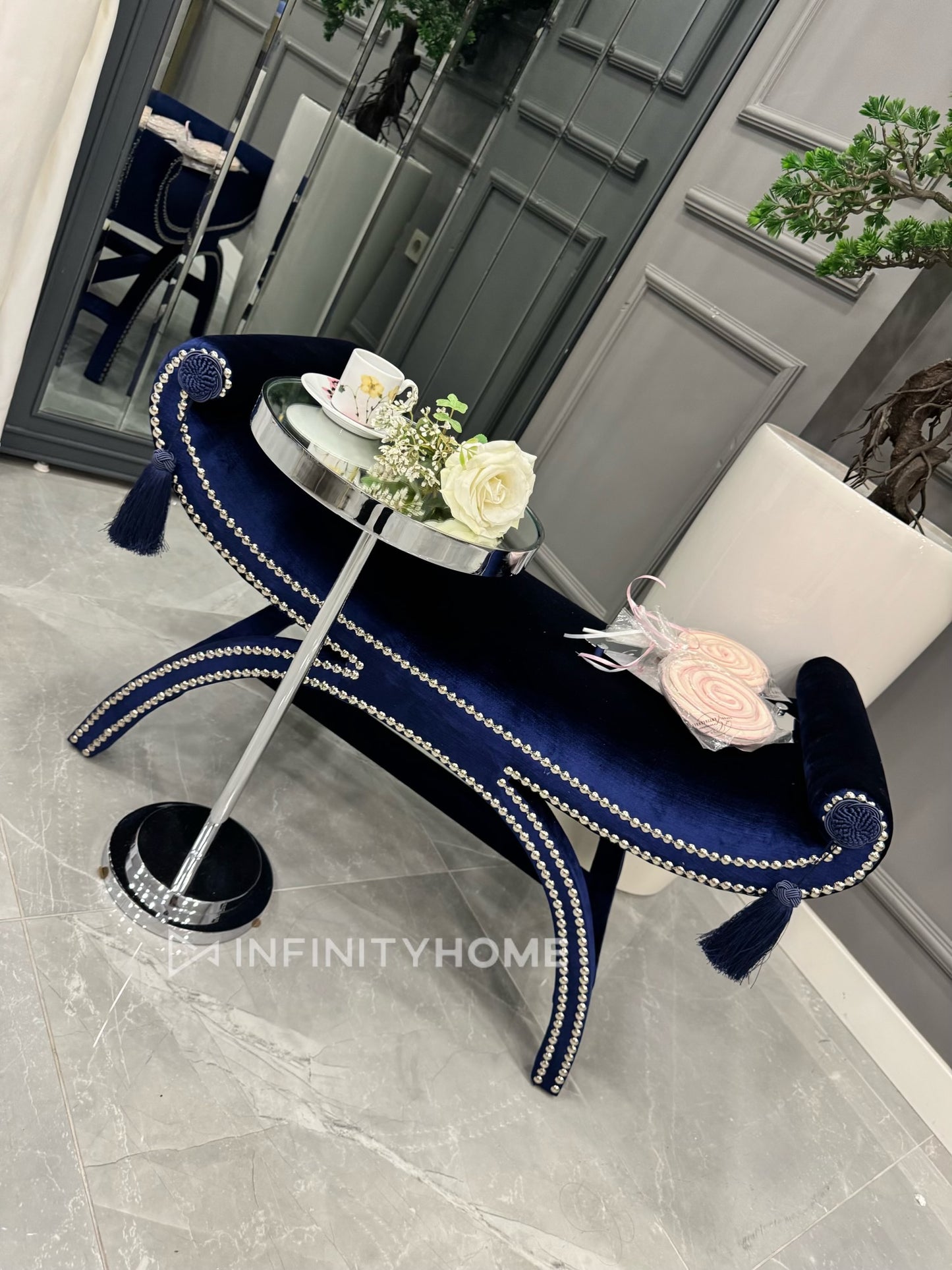 Infinity Kahve Sehpası - Krom