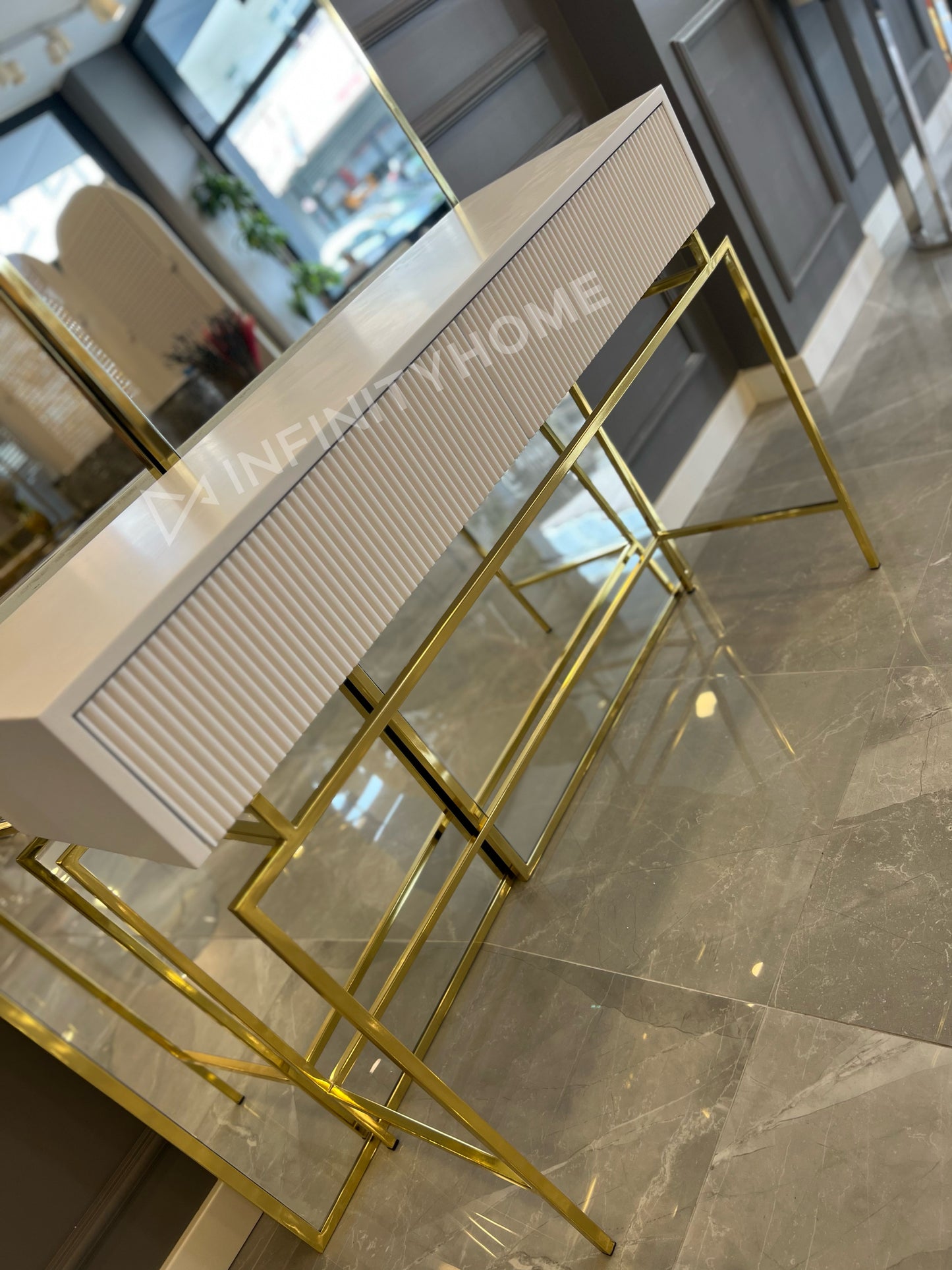 DİK Gold / Beyaz Lake Dresuar - Eskitme Gold (Kopya)